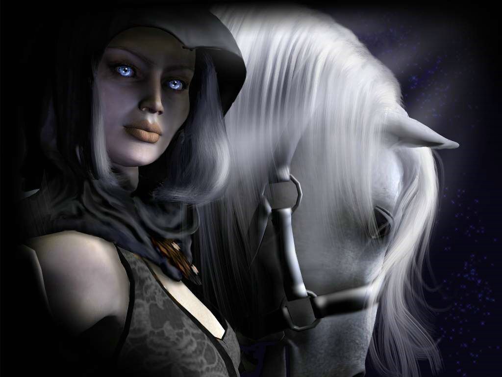 Cheval et fantome en 3D