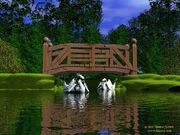 Cygnes en 3D (1024x768px)